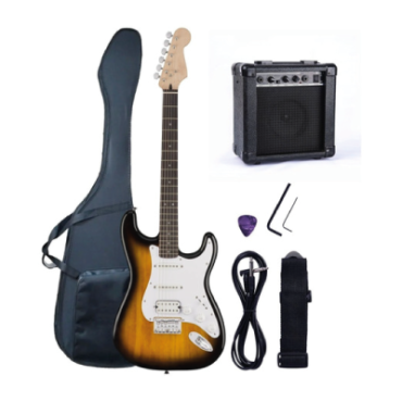 Kit Guitarra Electrica Con Amplificador Correa Cable