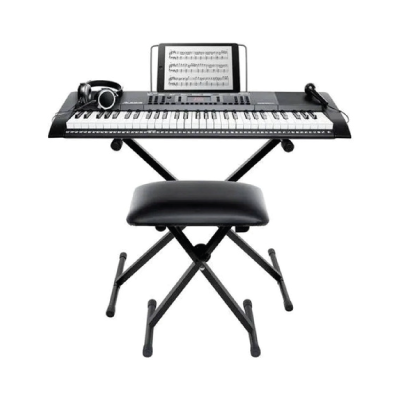 Kit Teclado Musical Alesis Melody 61 Mkii Silla Organeta Mk2